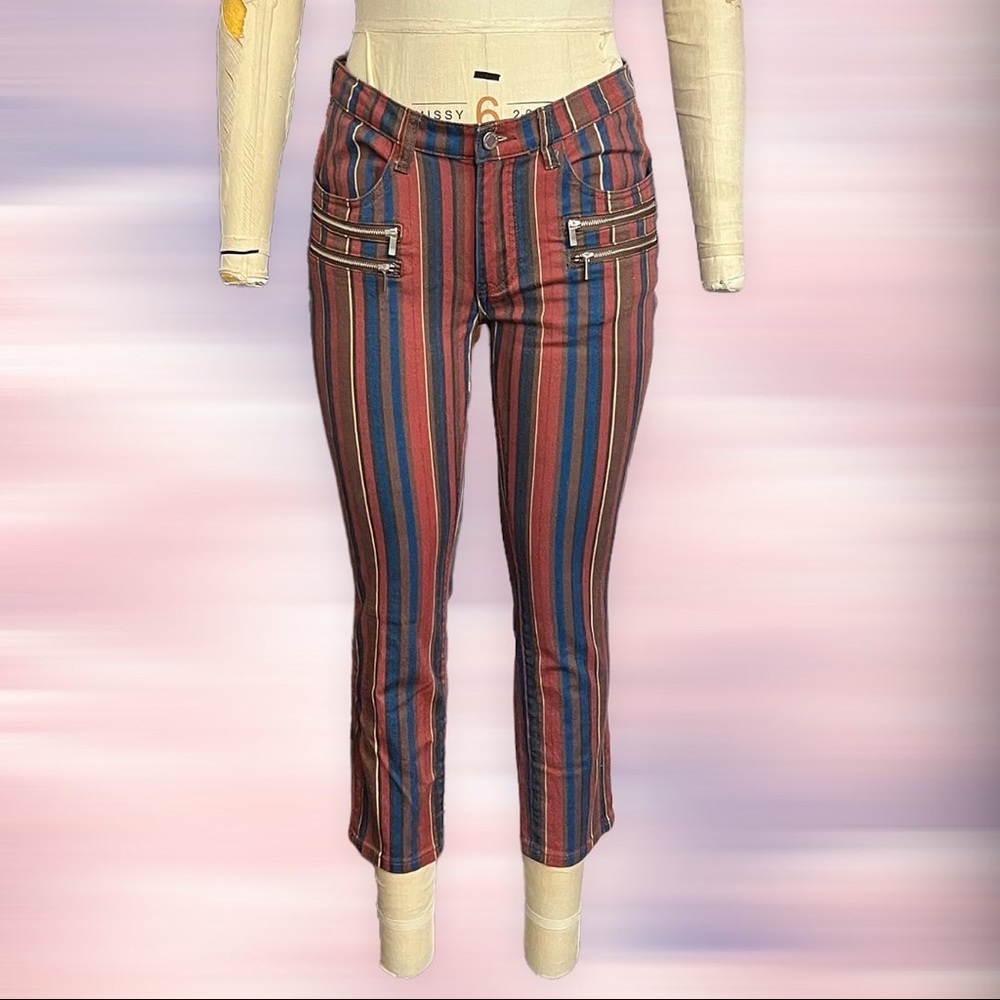 Weworewhat stripe low rise cropped jeans size 6/28 - Picture 1 of 8
